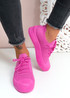Foby Fuchsia Knit Trainers