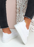Foby White Knit Trainers