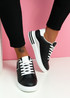 Hiza Black Lace Up Trainers