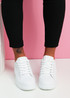 Hiza White Lace Up Trainers