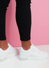 Hiza White Lace Up Trainers