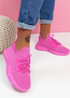 Morra Fuchsia Knit Sneakers