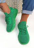 Morra Green Knit Sneakers