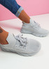 Morra Grey Knit Sneakers