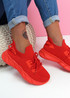 Morra Red Knit Sneakers