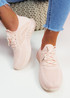 Villo Pink Knit Trainers