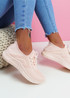 Villo Pink Knit Trainers