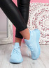 Morra Blue Knit Sneakers