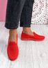 Lemmy Red Knit Trainers