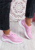 Reja Barbie Pink Knit Trainers