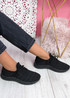 Dily Black Knit Sneakers