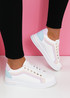 Sisy Pink Flatform Lace Up Trainers