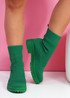 Birre Green Mid Calf Knit Ankle Boots