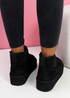 Evelyn Black Flatform Ankle Boots