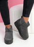 Zommy Grey Warm Ankle Boots
