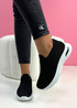 Syeda Black Knit Sneakers