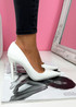 Kassy White High Stiletto Heels