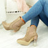 Theda Taupe Clear Block Heel Ankle Boots