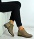 Lexie Taupe Zip Fringe Ankle Boots
