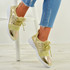 Anabelle Gold Glitter Trainers