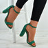 Madison Green Block Heel Sandals