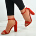 Madison Red Block Heel Sandals