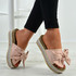 Alanya Pink Pearl Flatform Sandals