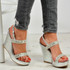 Harmony Silver Studded Wedges