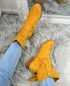 Marra Yellow Fringe Ankle Boots