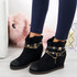 Isabell Black Wedge Ankle Boots