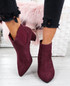 Manzee Wine Chelsea Ankle Boots