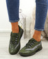 Frally Green Glitter Sneakers
