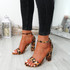 Nove Leopard Block Heel Sandals