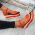 Doffie Orange Flatform Sandals