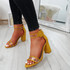 Vinna Yellow Block Heel Sandals