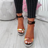 Lita Black Diamante Platform Sandals