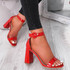 Yelum Red Ankle Strap Sandals