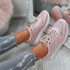 Silyn Pink Glitter Trainers