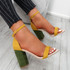 Kimaty Yellow Block Heel Sandals