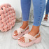 Yatta Pink Peep Toe Heel Sandals