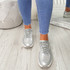 Cesso Silver Lace Up Trainers