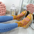 womens yellow ankle wrap espadrille sandals size uk 3 4 5 6 7 8