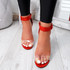 Loma Red Block Heel Sandals
