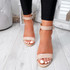 womens apricot ankle strap patent sandals size uk 3 4 5 6 7 8 