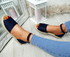 Lorre Dark Blue Espadrille Flat Sandals