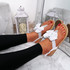 Kimora White T Strap Glitter Sandals