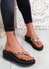 Marin Black Rhinestone Sandals