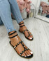 womens black rock studs sandals t-strap size uk 3 4 5 6 7 8