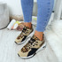 Syfa Gold Lace Up Trainers