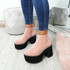 Garna Pink Zip Ankle Boots